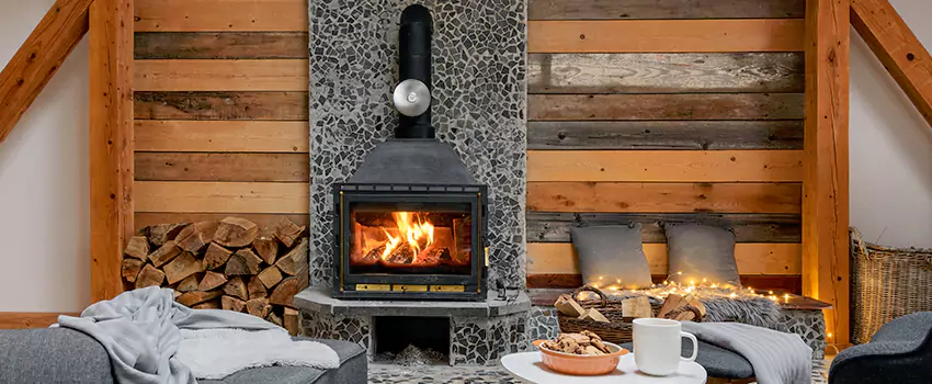 Thelin Hearth Products Direct Vent Gas Stove Fireplace Inspection in Wake Forest, North Carolina